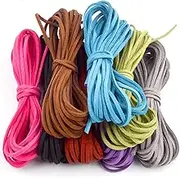 3mm x 5m Leather Cord Suede String for Bracelet Necklace Beading Jewelry DIY Handmade Crafts, 8 Pieces, 8 Colors
