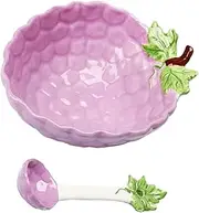 AUTSUPPL Rice Bowl Boys and Girls Ceramic Design Bowl Spoon 300ml Safe for Toddlers