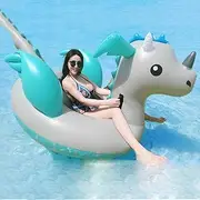 Swim Ring Floating Row Swimming Ring Adult Floating Bed Inflatable Holiday Water Toys Parent-Child Interaction LWX