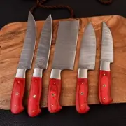 Handmade Hand Forged Damascus Steel Chef Knives For Home Kitchen