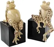 Book Ends Frog Bookends Decorative Book Holder for Shelf Vintage Bookends Heavy Book Ends Unique Home Decor for Book Collectors Office Decor