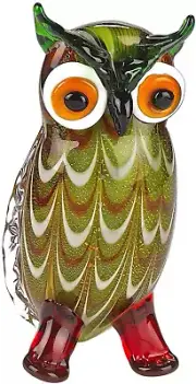 - Murano Style Art Glass Owl Is a Hoot 8"