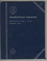 Whitman Coin Folder #9018 Washington Quarter #1 1932-1945