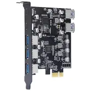 PCIe to USB 3.0 5X USB-A and 2X USB-C Ports Expansion CardPCI Express Interna...