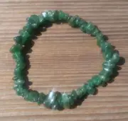 NATURAL JADE STONE GEMSTONE STRETCHY CHIP BRACELET