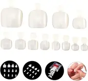 Ipetboom Create Your Own Nail Art 600pcs Full Coverage Toe Nail Tips Easy to Apply Remove for Nail Salons Home