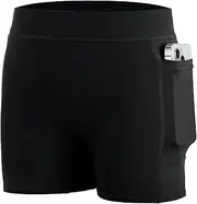 [Roadbox] 4'' Athletic Girls' Bike Shorts - 1/2 Pack Teen Spandex Volleyball Shorts with Pockets for Gymnastics Running Dance