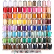 80 Spools Polyester Embroidery Machine Thread 500M - Colors Compatible with J...