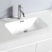 Vellena 1200mm PVC Water Proof Matte White Wall Hung Bathroom Vanity Ceramic Basin