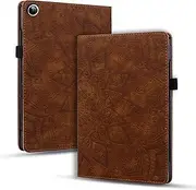 [YBFJCE] Case for Samsung Galaxy Tab A9 Plus 2023 (SM-X210/SM-X215/SM-X216) 11.0 inch, Slim Stand Shell Protective Case with Pencil Holder, PU Leather Folio Cover for Samsung Galaxy Tab A9+, Brown