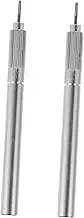 2pcs DIY Paper Quilling Pens Curling Tools for Art Paper Making (Silver)