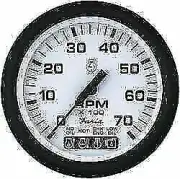 Faria 32950 Euro Tachometer 7 Gauge with System Check Indicator-White, 4"