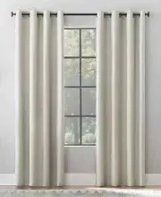 Archaeo Light Filtering Textured Curtain Panel White 50 X 96 - New