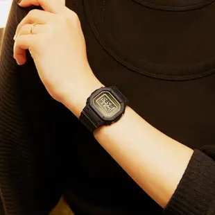 【CASIO】G-SHOCK GMA系列 經典黑金方形數位電子女錶 GMD-S5600-1 台灣卡西歐公司貨 保固一年