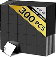 Magnets with Adhesive Backing,300Pcs Adhesive Magnetic Squares for Whiteboard Crafts Small Magnetic Tape Magnetic Sheets Magnetic Strips Stickers for Classroom Refrigerator 0.8 x 0.04inch