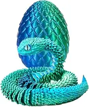 Printed Snake Egg, Printed Egg with Snake Inside, Snake Eggs Fully Articulated Toy, Flexible Snake Egg Toys, Printed Animals Snake Eggs Fidget Toy for Adults and Kids