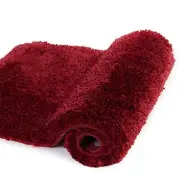 Large Bathroom Rug (24 x 36) Extra Soft and Absorbent Shaggy 24" x 36" Red