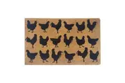 Solemate Premium Chooks 50x80cm Biodegradable Mat Coconut Coir Natural & Black