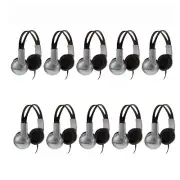 10 Pack Koss UR10 Stereo On Ear Headphones with Adjustable Headband