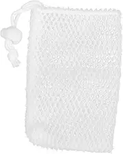 Outanaya Bubble Net Soap Pouch Exfoliating Soap Saver Bag for Drawstring for Rough Dry Skin Random Color
