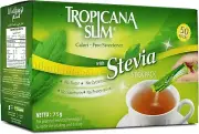 Tropicana Slim Sweetener Stevia Diet Sticks - 75G free shipping world wide