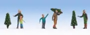 N15927 Noch OO/HO Gauge Selling Christmas Trees (5) Figure Set