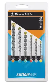 Sutton Tools Drill Bit Set 6 Piece Masonary Brick Concrete D600SMD2