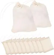 Zerodeko 60pcs Reusable Cotton Drawstring Bags Muslin Filter Bags for Tea Herbs Spices Multipurpose Sachets for Cooking Parties Home Supplies Easy to Carry