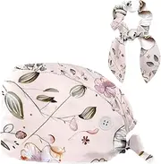 [YTYVAGT] Scrub Caps Women,Scrub Hats Suitable for Women,Flower Bird Elephants Monkey