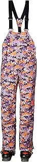 [Helly Hansen] Women's Powderqueen Bib Pant, 683 Crushed Grape Camo, X-Small