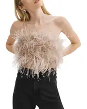 Lamarque Zaina Feather Bustier Top