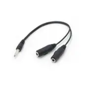 5pcs 3.5mm 4-Position Audio Splitter 1 Male To 2 Female 20cm Headphone Mic Cable