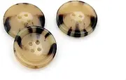20pcs Printed Fashion Resin Buttons 4Holes Brown Beige Clothes Blazer Craft Sewing Accessories(25mm, Brown)