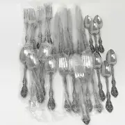 SIX-5pc Place Settings Stainless Flatware Oneida Silver MICHELANGELO ~ HEIRLOOM
