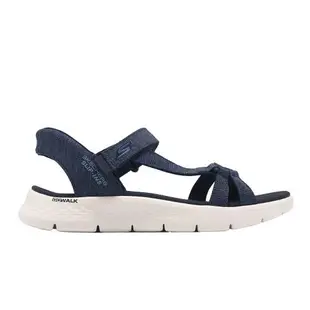 Skechers 涼鞋 Go Walk Flex Sandal-ILLUMINATE Slip-Ins 女鞋 藍白 避震 涼拖鞋 141481NVY