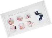 SWOOMEY 1Pc Handprint and Footprint Photo Frame Kit Creative Frame for Newborn Memories Milestone Souvenir Keepsake for Easy to Use Durable Design