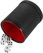 ERINGOGO PU Dice Shaker Cup with Felt Lining and Quiet Dice Cup for Party Games Family Gatherings and Bar