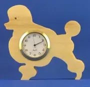 Poodle Mini Clock - Hand cut w/ choice of insert