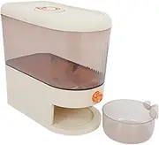 SECFOU Visible Measuring Rice Dispenser Airtight Grain Storage Container for Rice Flour Nuts and Cereal Precision Portion Control with Easy Dispensing for Kitchen and Restaurant Use
