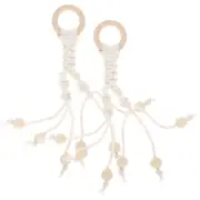 2 Pcs Hanging Fruit Hammock Macrame Banana Hanger Storage Stand
