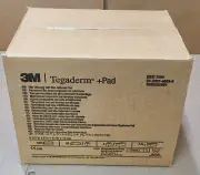Case of 100 3M Tegaderm +Pad Sterile Film Dressing Pads 3 1/2X6 Exp 2024 # 3589