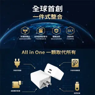 [SPT聖保德]【iPhone iPad 備份】多功能蘋果快充資料加密備份豆腐頭充電器 Type C極速版 - 回憶捕手iPower Pro Max