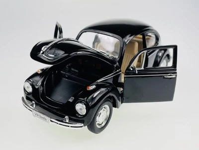 WELLY VW VOLKSWAGEN BEETLE BLACK 1:24 DIE CAST METAL MODEL NEW IN BOX