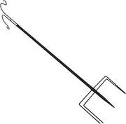 Tall Shepherd Hook for Outdoor Use Double Hooks Metal Iron Bird Feeder Pole Removable Parts for Garden Decor