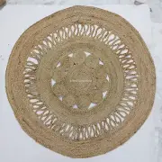 Round Jute handmade Floor area Rug Carpet/ Mat Modern Living Room jute Rugs