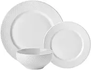 Wiltshire White Stipple Embossed 12 Piece Dinner Set