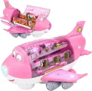Jtgg ane Toys for 3+ Year Old Girls - 360 Rotating Aeroplane Toy with LED Flashing Lights & Musical Sounds, Ideal Barbie Aeroplane for Todd Gift fo...