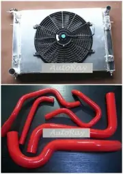 Full Aluminum Radiator + Shroud + Fan + Hoses for Commodore VS V6 3.8L 3 Core