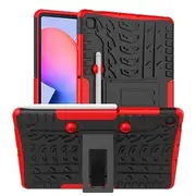 For Samsung Galaxy Tab S6 Lite Case, Tab SM- P610 / P615 Kickstand Shockproof Heavy Duty Tough Protective Rugged Cover (Red)