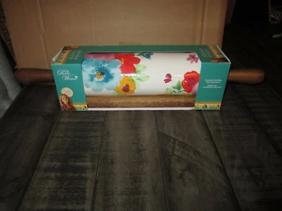 Brand New Pioneer Woman Breezy Blossom Rolling Pin W/Wooden Base!!!